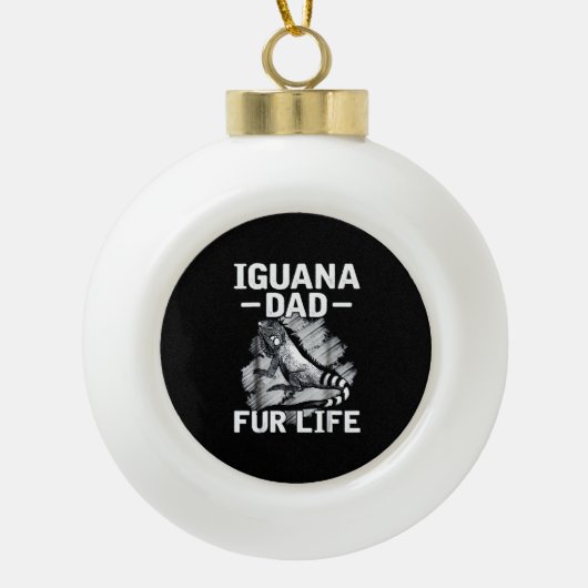 Iguana-peuterleven Keramische Bal Ornament (Voorkant)