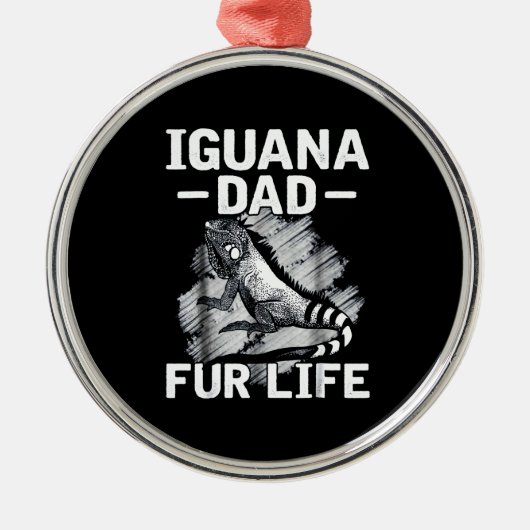 Iguana-peuterleven Metalen Ornament (Voorkant)