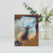 Iguana reptile briefkaart (Staand voorkant)
