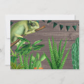 Iguana Reptile Zuidwest Rustic Verjaardagsfeest Kaart (Achterkant)