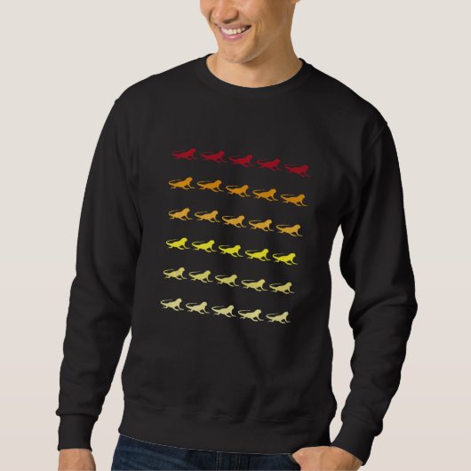 Iguana Retro Dierenpatroon   Trui (Voorkant)