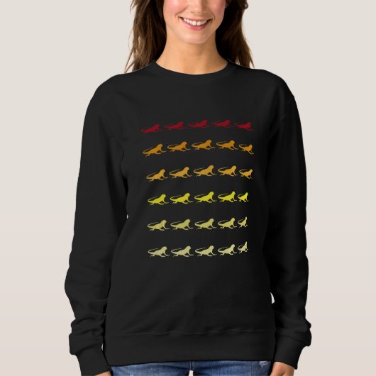 Iguana Retro Dierenpatroon   Trui (Voorkant)