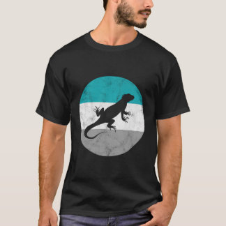Iguana Retro hagedis cadeau voor mannen of jongens T-shirt