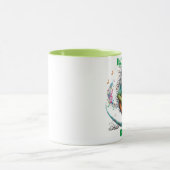 Iguana Rockstar in een kleurrijke muziek Burst Mok (Midden)