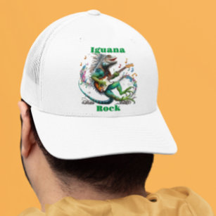 Iguana Rockstar in een kleurrijke muziek Burst Trucker Pet