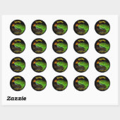 iguana ronde sticker (Vel)