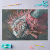 Iguana Roze Blauwgroen Decoupage Tissuepapier (Craft)
