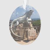 Iguana Sculpture Isla Mujeres, Mexico-Ornament Ornament (voorkant)