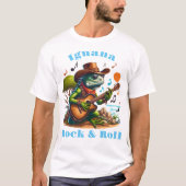 Iguana Serenading Swamp Dweller Rock & Roll T-shirt (Voorkant)