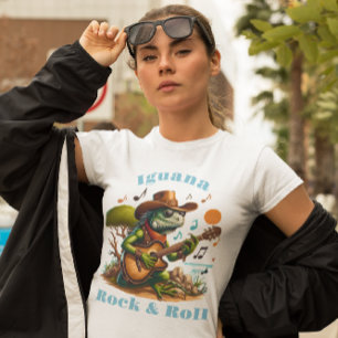 Iguana Serenading Swamp Dweller Rock & Roll T-shirt