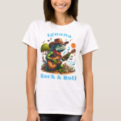 Iguana Serenading Swamp Dweller Rock & Roll T-shirt (Voorkant)