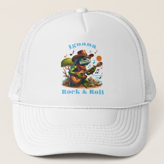Iguana Serenading Swamp Dweller Rock & Roll Trucker Pet (Voorkant)