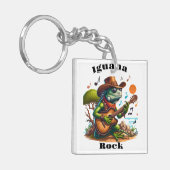 Iguana Serenading Swamp Dweller Rock Sleutelhanger (Voorkant Links)