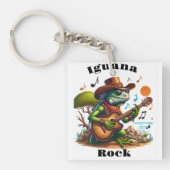 Iguana Serenading Swamp Dweller Rock Sleutelhanger (Voorkant)