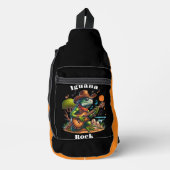 Iguana Serenading Swamp Dweller Rock Sling Bag (Voorkant)