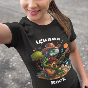 Iguana Serenading Swamp Dweller Rock T-shirt