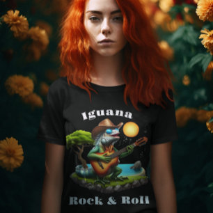 Iguana Serenading Swamp Dweller Rock T-shirt