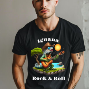 Iguana Serenading Swamp Dweller Rock T-shirt