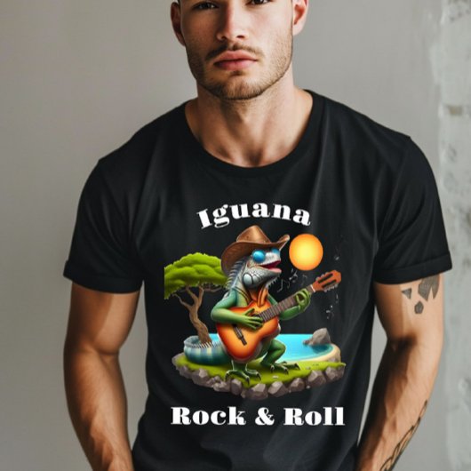 Iguana Serenading Swamp Dweller Rock T-shirt