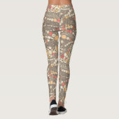 iguana skin brown koral leggings (Achterkant)