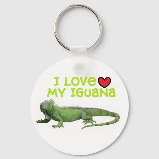 Iguana Sleutelhanger "Ik hou van mijn Iguana" (Voorkant)