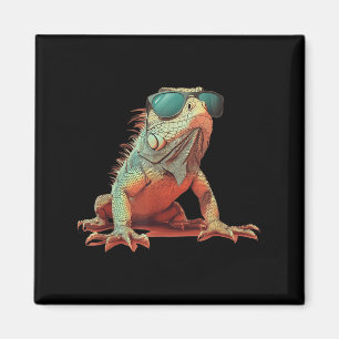 Iguana Sungles kostuum voor grappige reptielenlief Magneet