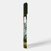 Iguana test op log met tongen uit Case-Mate iPhone case (Achterkant / Rechts)