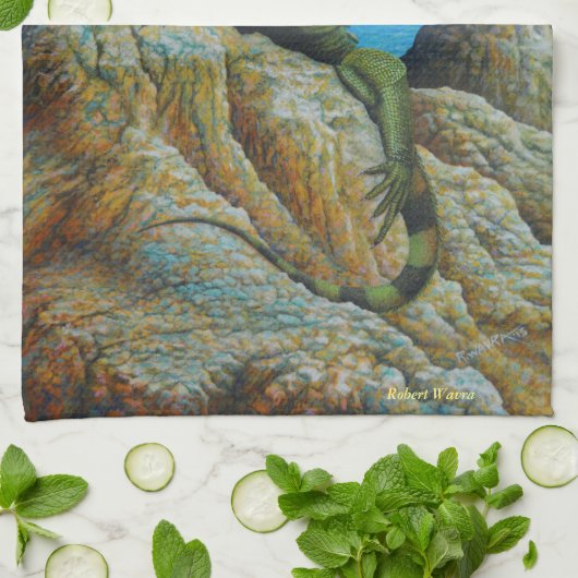 Iguana Theedoek (Gevouwen)