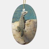 Iguana Tropical Wildlife Photography Keramisch Ornament (Links)
