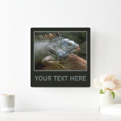 Iguana-uurklok Vierkante Klok (Huis)