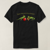 Iguana wenst u een prettig kerstfeest 2 t-shirt (Design voorkant)