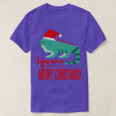 Iguana wenst u een prettig kerstfeest 3 t-shirt (Design voorkant)