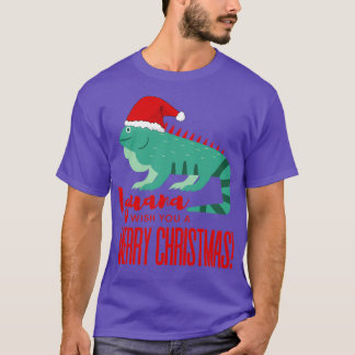 Iguana wenst u een prettig kerstfeest 3 t-shirt