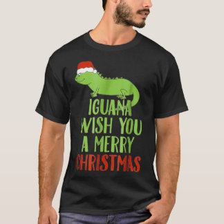 Iguana wenst u een prettig kerstkerstfeest. t-shirt