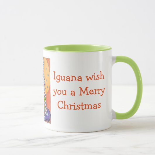 Iguana wenst u een prettige kerstMok Mok (Rechts)