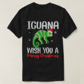 Iguana wenst u een prettige kersttefje t-shirt (Design voorkant)