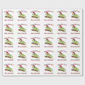 Iguana wil je een prettige kerst toewensen cadeaupapier (Vlak)