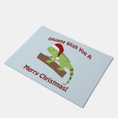 Iguana wil je een prettige kerst toewensen deurmat (Schuin)