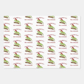 Iguana wil je een prettige kerst toewensen inpakpapier vel (Voorkant)