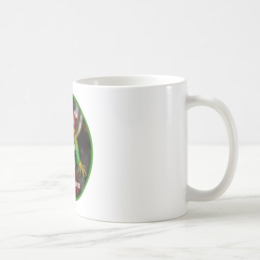 Iguana wil je een prettige kerstbeker geven koffiemok (Rechts)