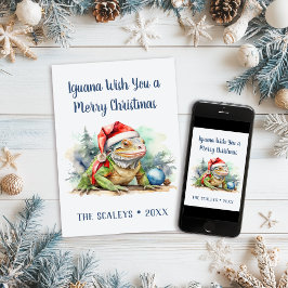 Iguana Wish je een prettige kerst Feestdagenkaart