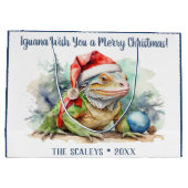 Iguana Wish je een prettige kerst Groot Cadeauzakje (Achterkant)