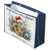 Iguana Wish je een prettige kerst Groot Cadeauzakje (Voorkant Gekanteld)