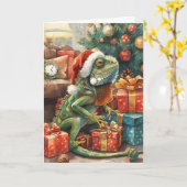 Iguana Wish je een prettige kerst Kaart (Gele Bloem)