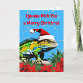 Iguana Wish je een prettige kerst Kaart (Voorkant)