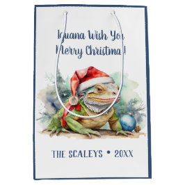 Iguana Wish je een prettige kerst Medium Cadeauzakje