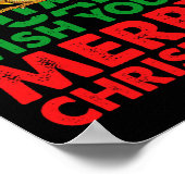 Iguana Wish You A Merry Christmas Funny Iguana Poster (Hoek)