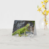 Iguana zegt dat ik je groet mis kaart (Gele Bloem)