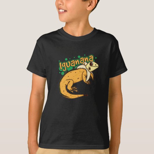 Iguanana Iguana Banana Design for Reptile Keepers T-shirt (Voorkant)