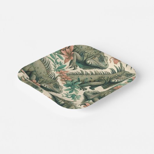  Iguanapatroon Papieren Bordje (Gebogen)